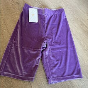 Fabletics Purple Velvet Bike Shorts
